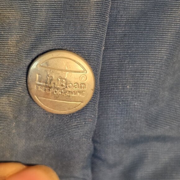 L.L. Bean Baxter State Parka VTG 90s Wool Buffalo Plaid Lined Blue Jacket Large - Picture 5 of 16